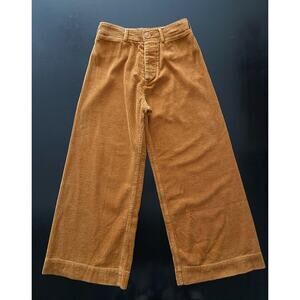 EMERSON THORPE 'Ryan' Button-Fly Corduroy Wide Leg Pants sz 2